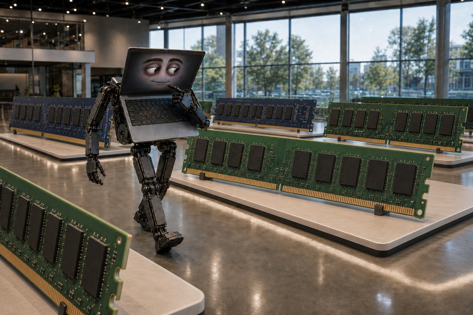 Computer RAM modules representing different memory capacity options