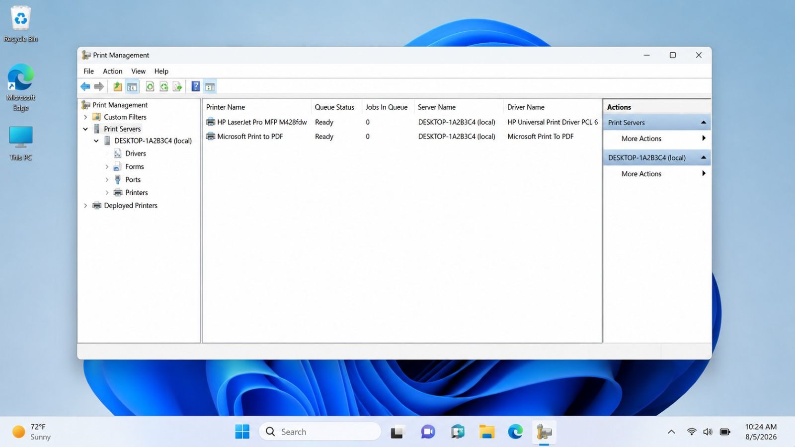 Windows 11 Print Management console troubleshooting guide